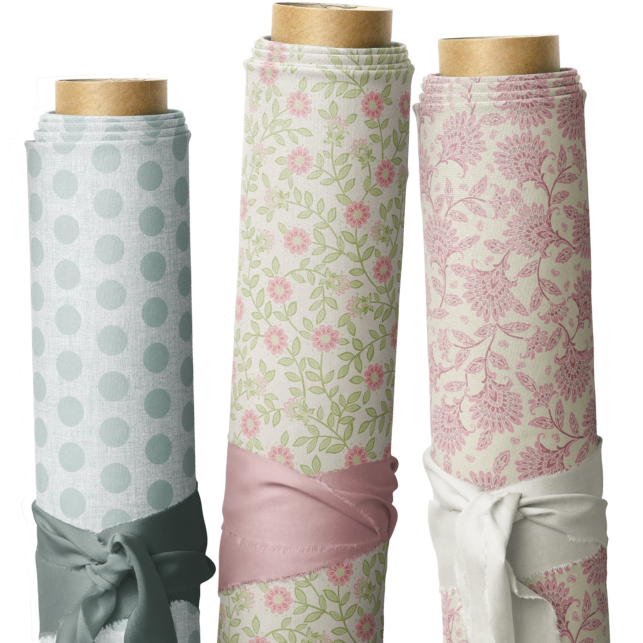 Backings & Basics 108" Wide Quilt Backing Fabric Collection - Field Floral Green/Pink