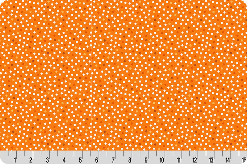 Barely Basics Lots a Dots Quilting Cuddle Orange Fabric Per Yard