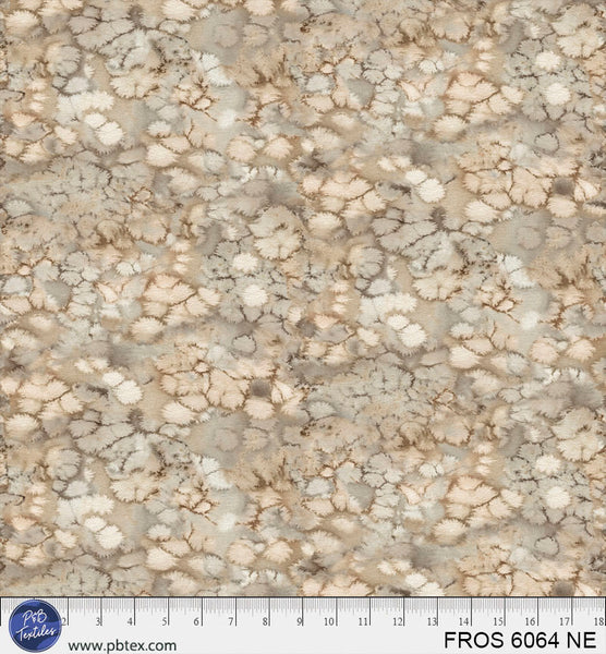 Beige / Neutral Frost FROS-6064-NE Cotton 44/45 Fabric Per Yard