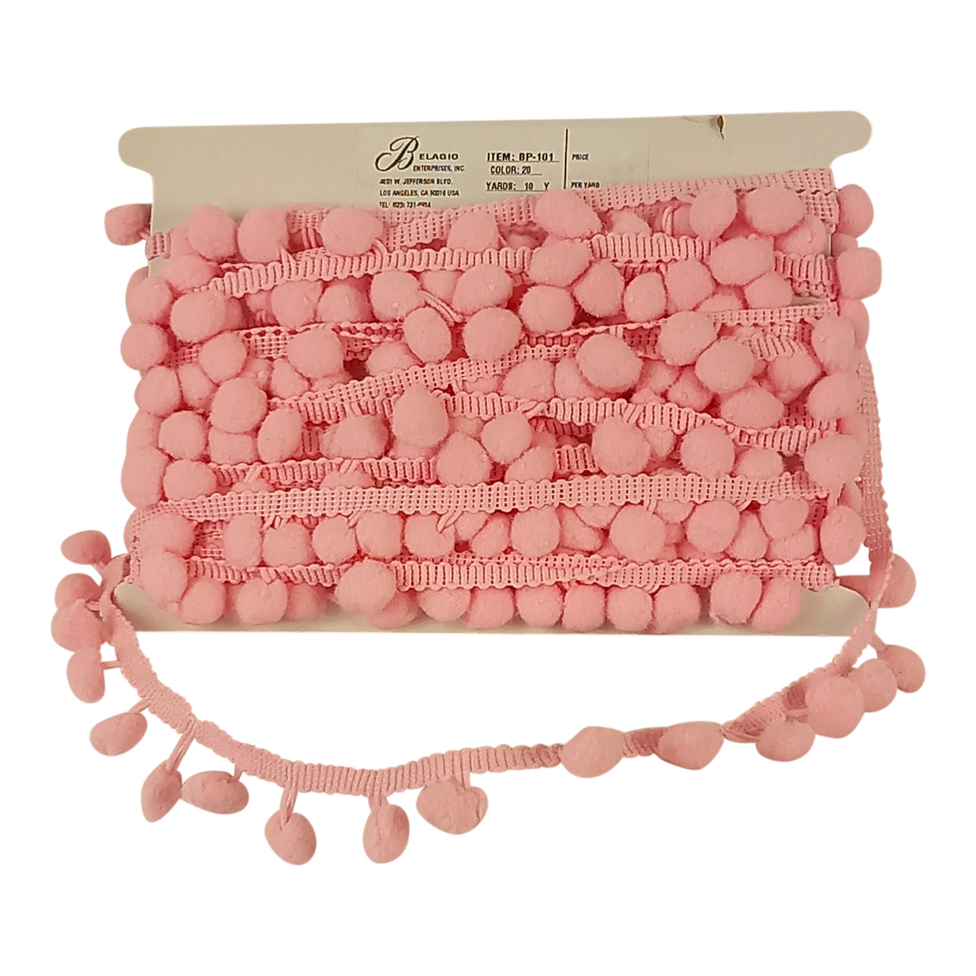 Belagio 1/2" Rainbow Collection Pompom Trim, x 10 yards, 21 colors