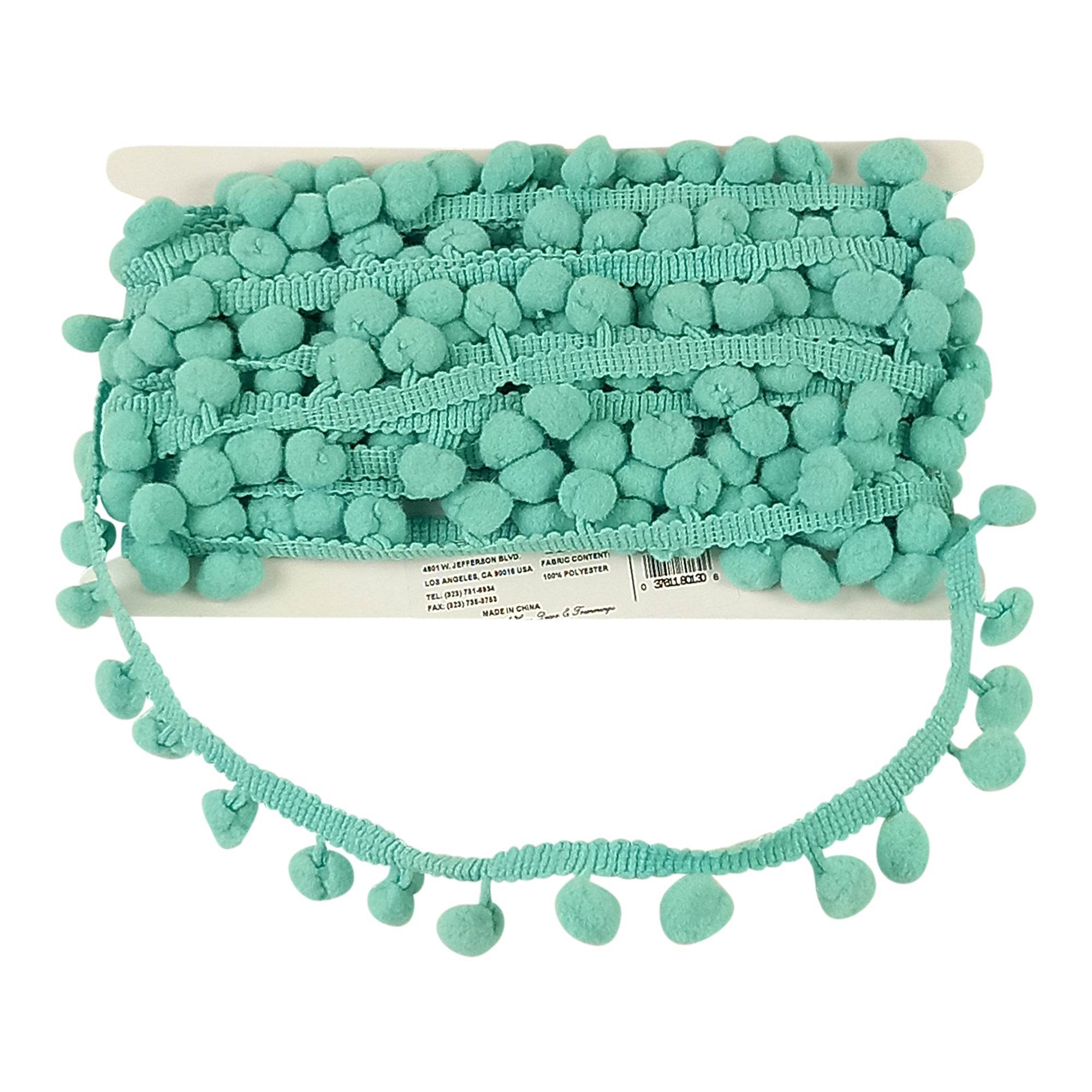 Belagio 1/2" Rainbow Collection Pompom Trim, x 10 yards, 21 colors