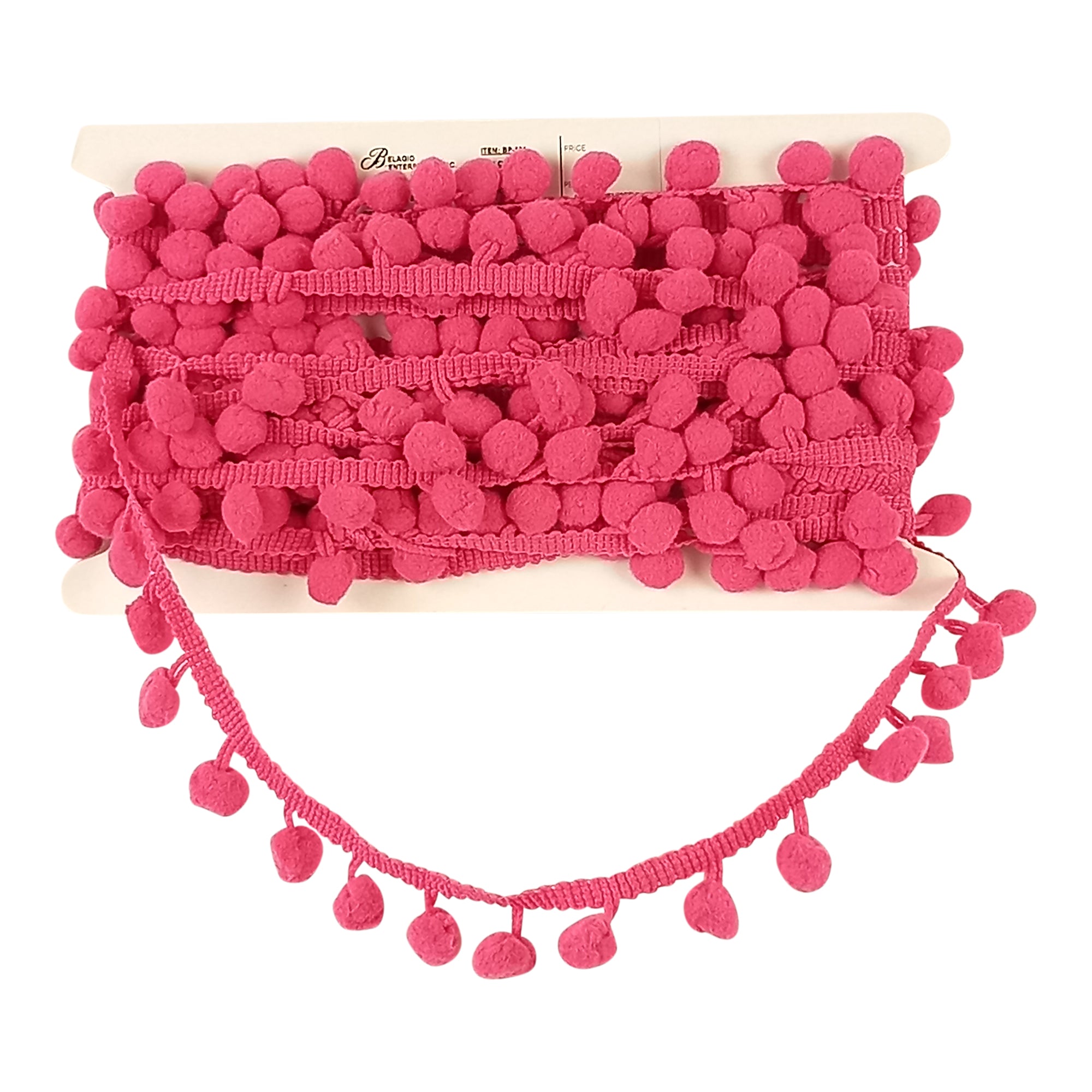 Belagio 1/2" Rainbow Collection Pompom Trim, x 10 yards, 21 colors