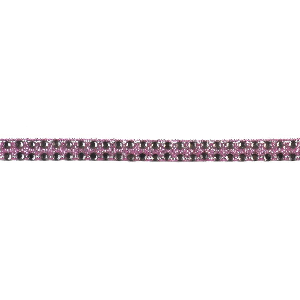 Belagio Enterprises - 1/4" Width Iron on Rhinestone Trim (10 Yard Roll) - BR-424-20 Pink