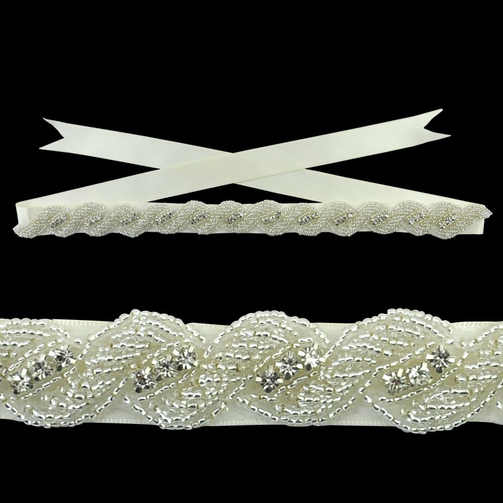 Belagio Enterprises - 13" x 3/4" Rhinestone Sash with Ribbon -  - BR-Sash-5