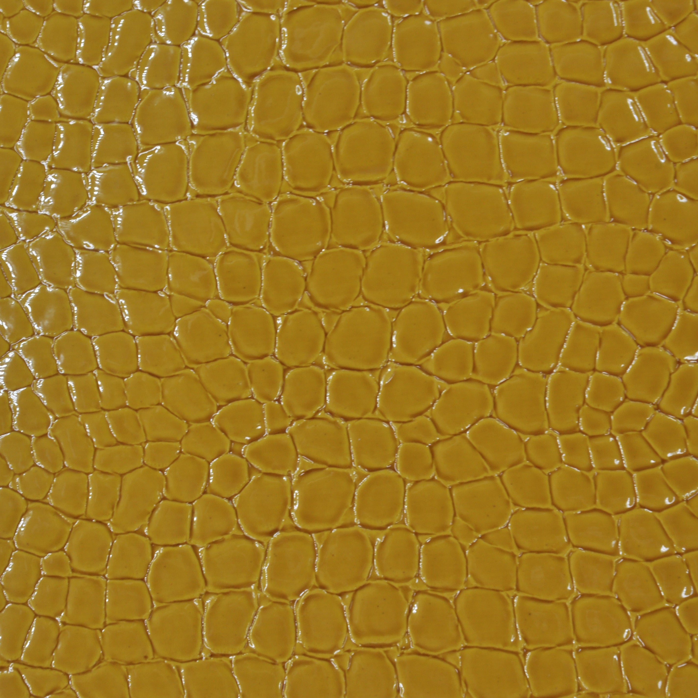 Belagio Enterprises - 17" X 36" Faux Crocodile Vinyl Fabric | BCV-29 Mustard Yellow