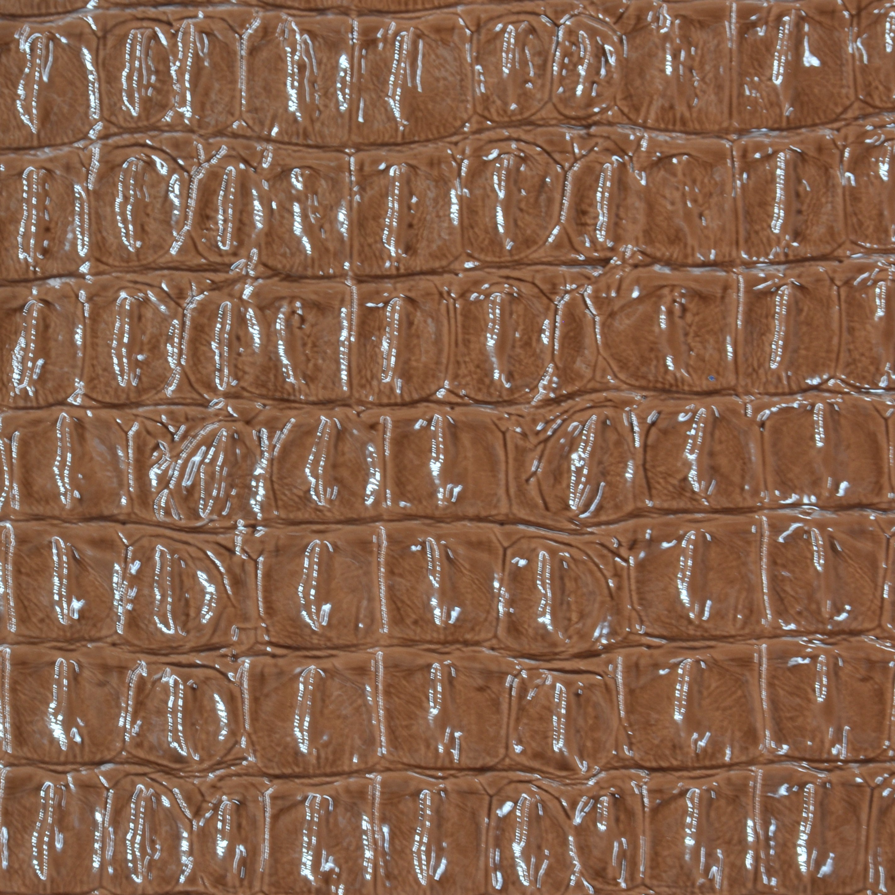 Belagio Enterprises - 17" X 36" Faux Crocodile Vinyl Fabric | BCV-38 Toffee Brown
