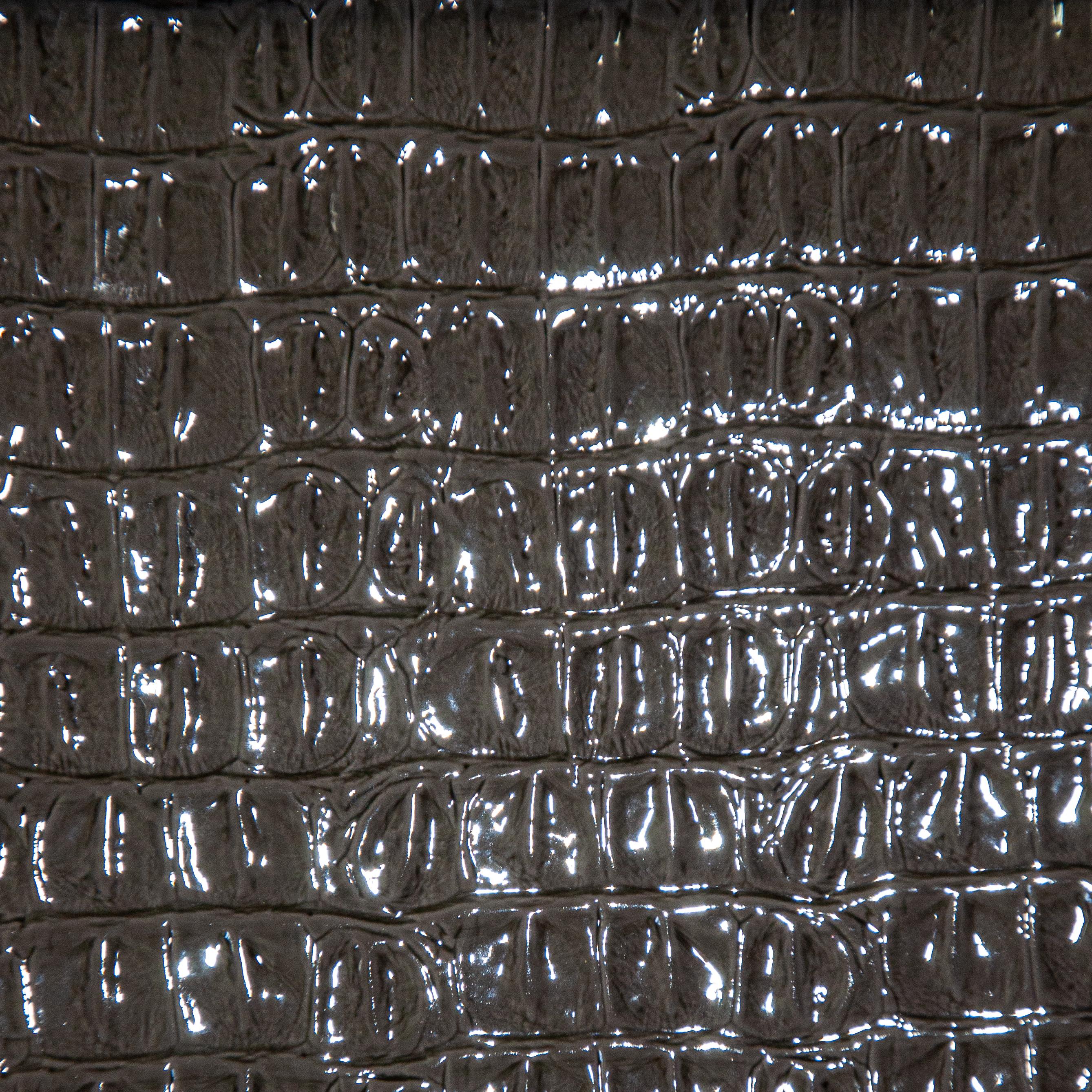 Belagio Enterprises - 17" X 36" Faux Crocodile Vinyl Fabric | BCV-49 Dark Grey