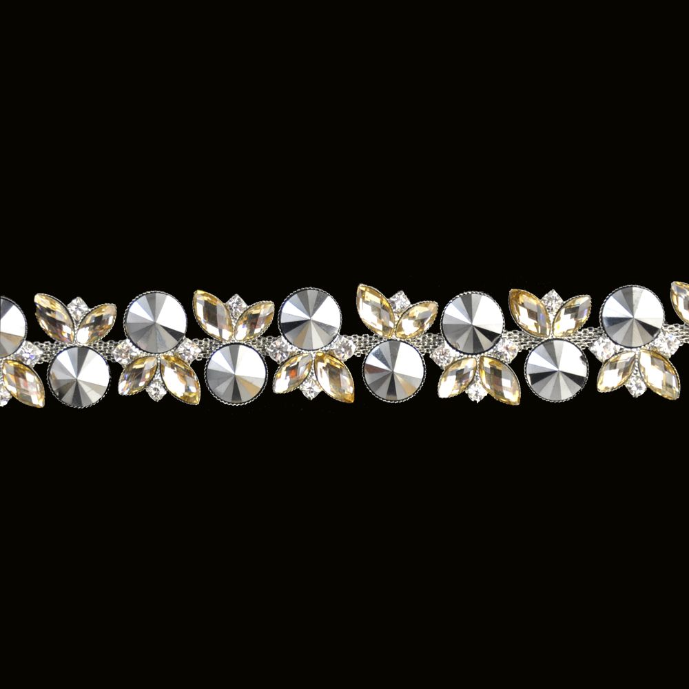 Belagio Enterprises  - 1" Width High-End Rhinestone Trim (5 Yard Roll) - BR-437