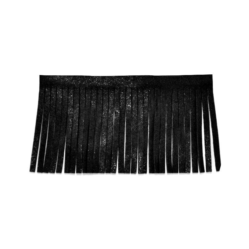 Belagio Enterprises - 2-inch Faux Leather Fringe (25 Yard Roll) - P-7773-02 Black