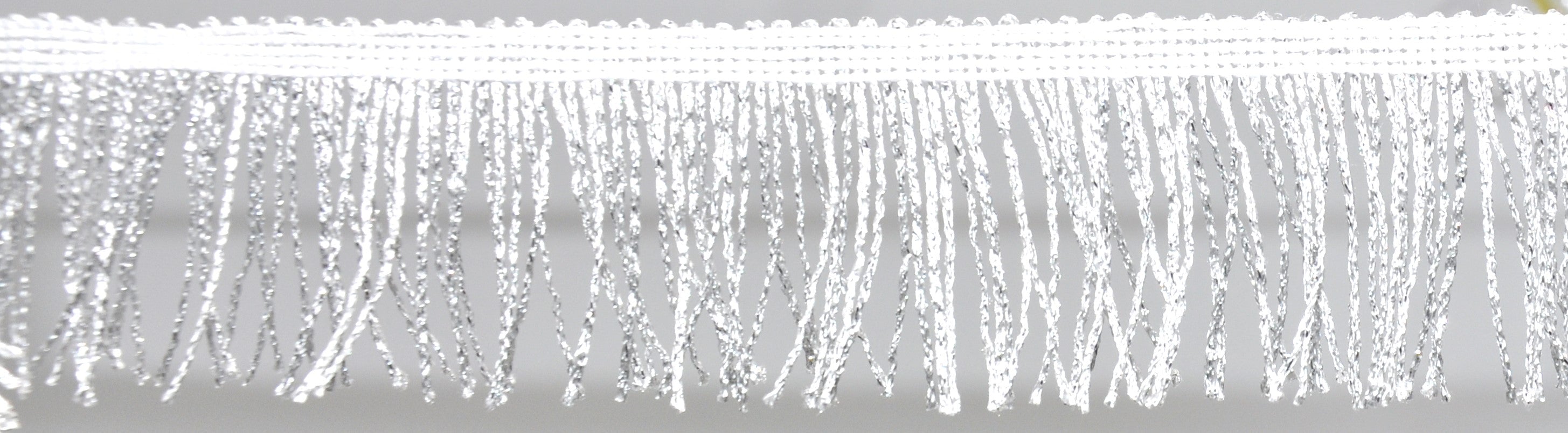 Belagio Enterprises - 2-inch Metallic Chainette Fringe (15 Yard Roll) - P-7043M-11 Silver