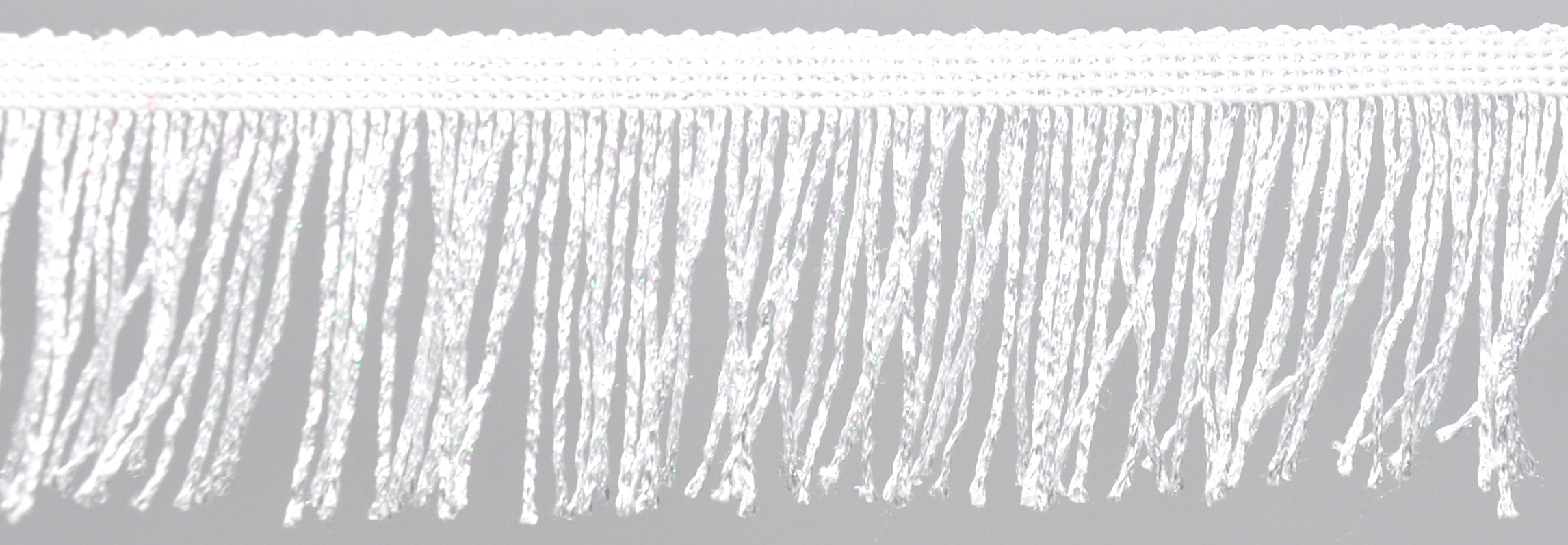 Belagio Enterprises - 2-inch Metallic Chainette Fringe (15 Yard Roll) - P-7043M-27 White