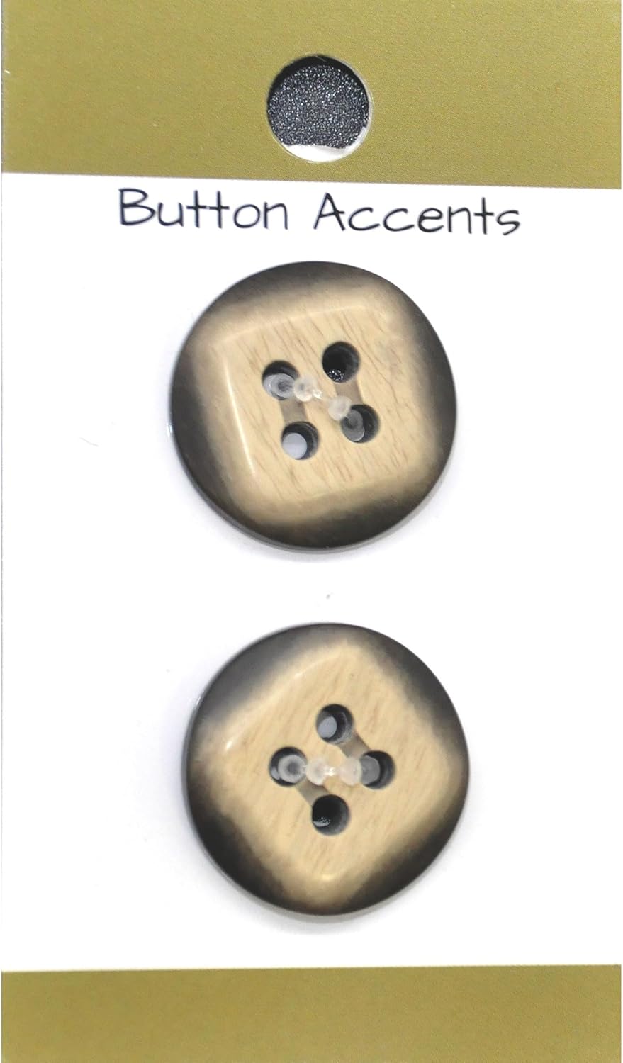 Belagio Enterprises - 2pcs Colorfast Resin Buttons (6 Cards Per Order) | BPP-B1 Brown