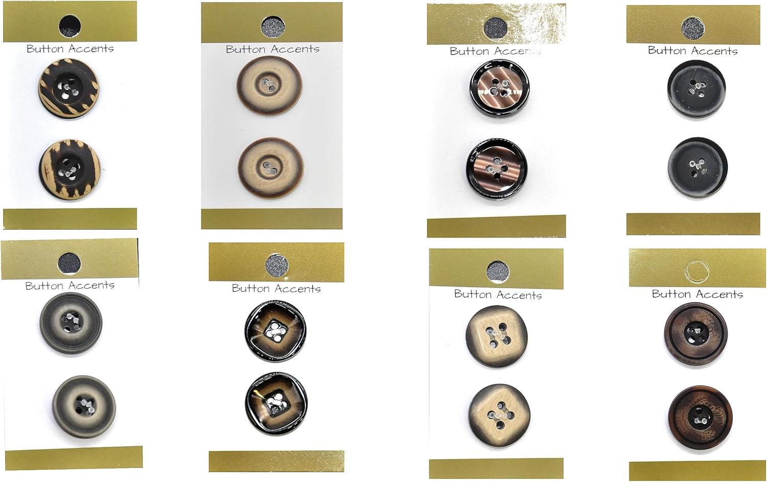 Belagio Enterprises - 2pcs Colorfast Resin Buttons (6 Cards Per Order) | BPP-B1 Brown