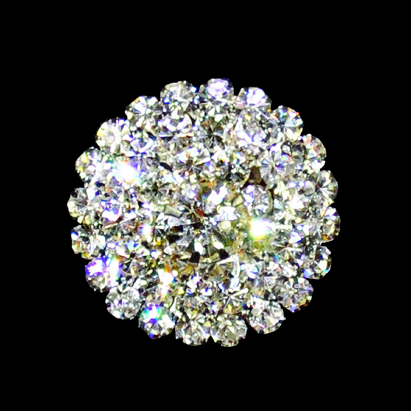 Belagio Enterprises - 3/4" Width Rhinestone Buttons (6pcs per Order) - BRB-100