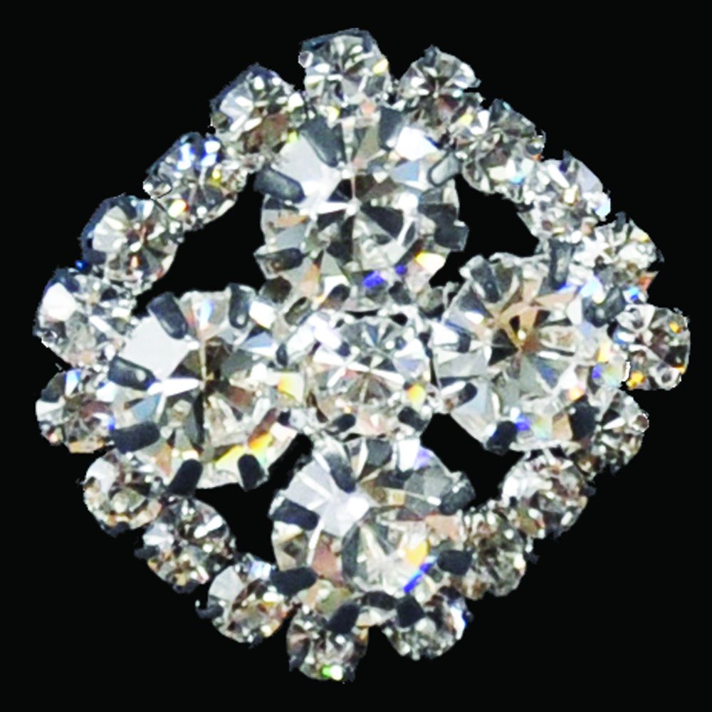 Belagio Enterprises - 3/4" Width Rhinestone Buttons (6pcs per Order) - BRB-113