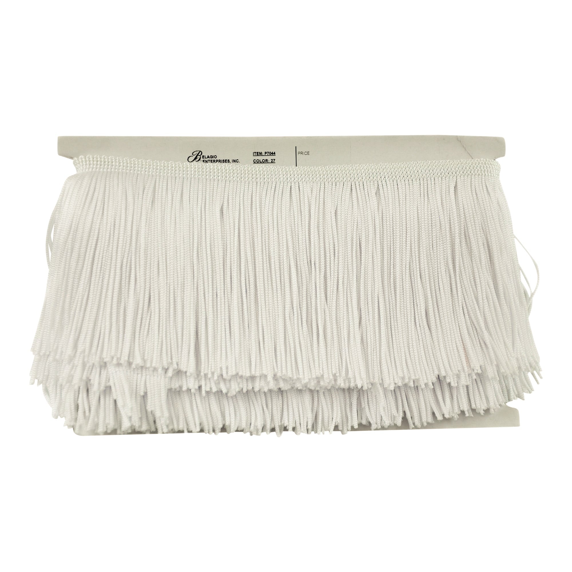 Belagio Enterprises - 4-inch Chainette Fringe (10 Yard Roll) - P-7044-27 White