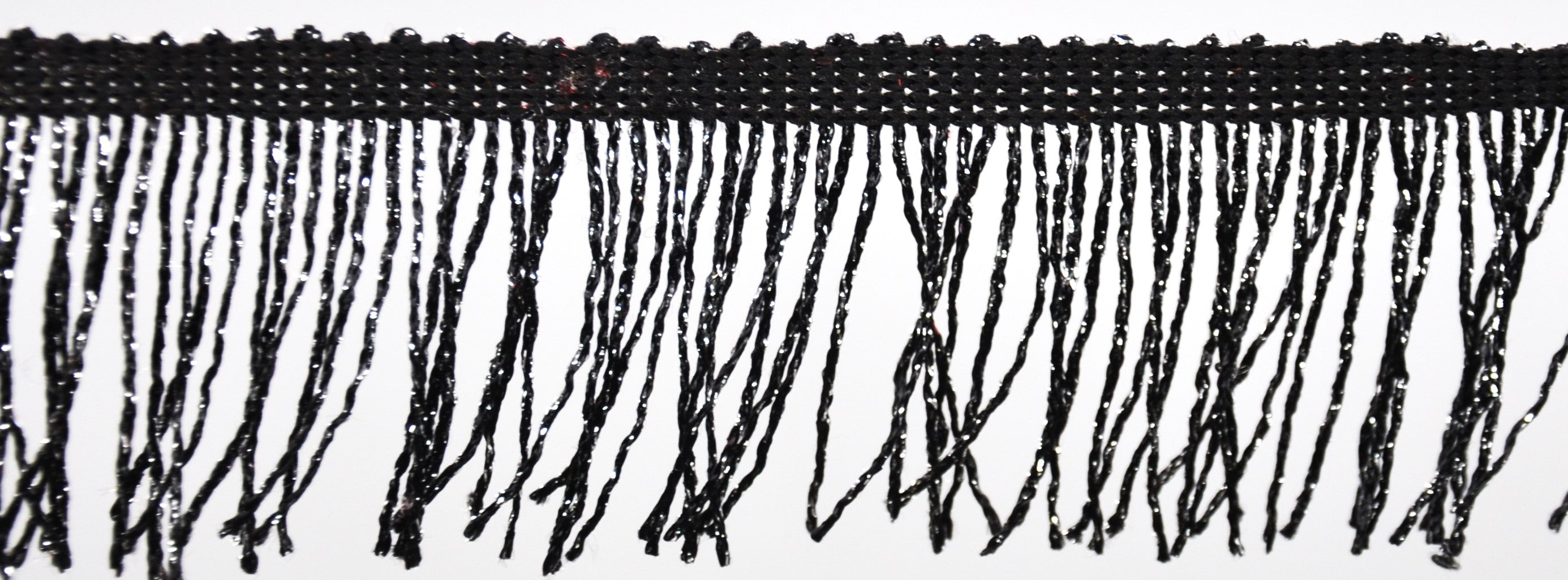 Belagio Enterprises - 4-inch Metallic Chainette Fringe (15 Yard Roll) - P-7044M-02/11 Black