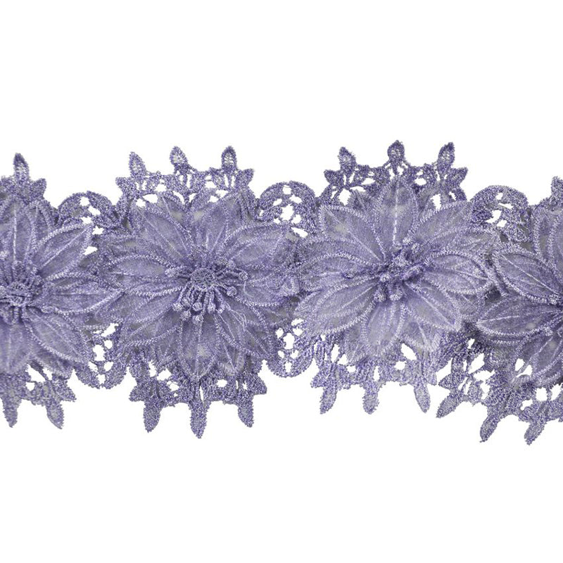 Belagio Enterprises - 5" Width Embossed Venice Flower Trim (15 Yard Roll) - BF-1352-21 Lilac