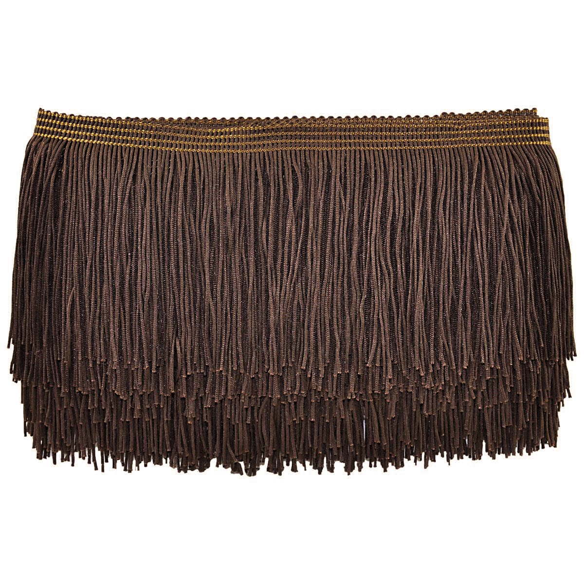 Belagio Enterprises - 6-inch Chainette Fringe (10 Yard Roll) - P-7045-06 Brown