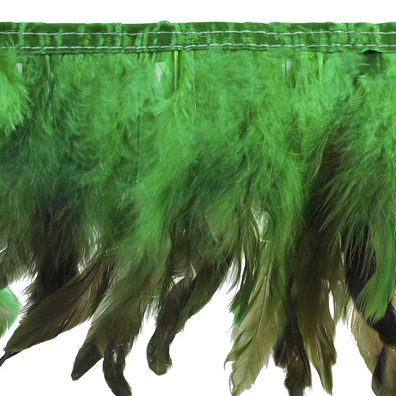 Belagio Enterprises - 9-inch Rooster Feather Trim (10 Yard Roll) - B-1135-15 Emerald Green