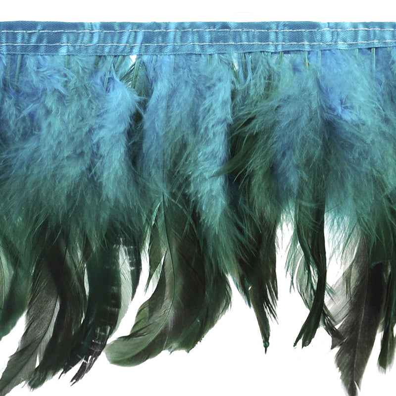 Belagio Enterprises - 9-inch Rooster Feather Trim (10 Yard Roll) - B-1135-23 Teal