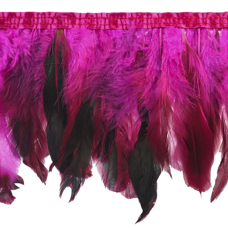 Belagio Enterprises - 9-inch Rooster Feather Trim (10 Yard Roll) - B-1135-42 Fuchsia