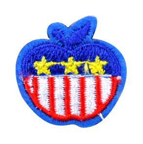 Belagio Enterprises - Assorted Appliques Apple with Stars and Stripes (12pcs per Pack) - BM-5536