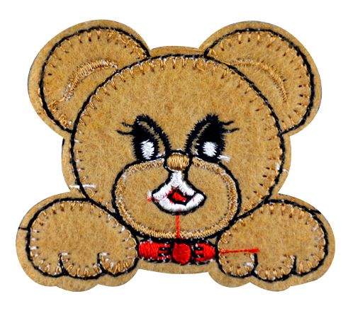 Belagio Enterprises - Assorted Appliques Brown Teddy (12pcs per Pack) - BM-5533