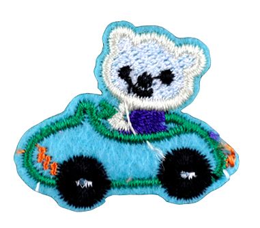 Belagio Enterprises - Assorted Appliques Teddy in a Car (12pcs per Pack) - BM-5521