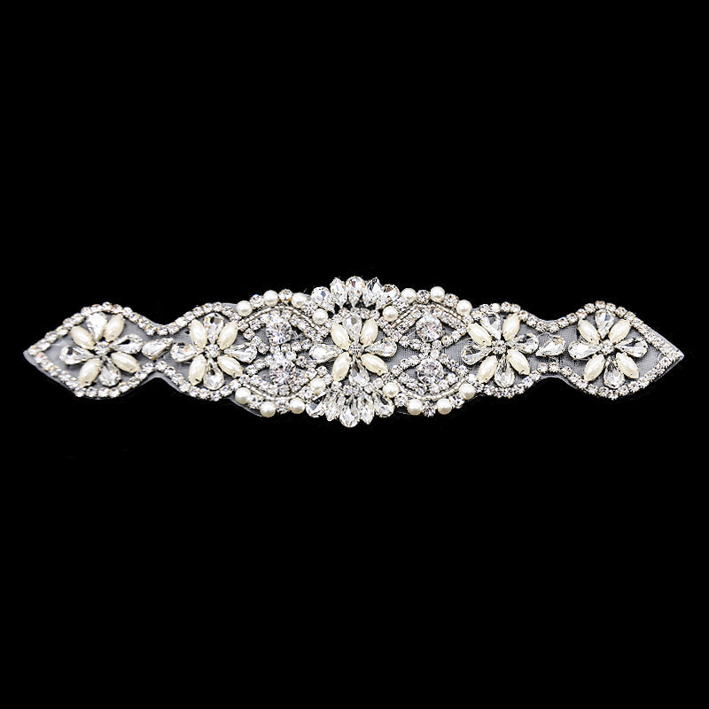 Belagio Enterprises - Rhinestone Appliqu?©s - 8 1/2" Width x 2" Length (6pcs per Order) - BRM-52