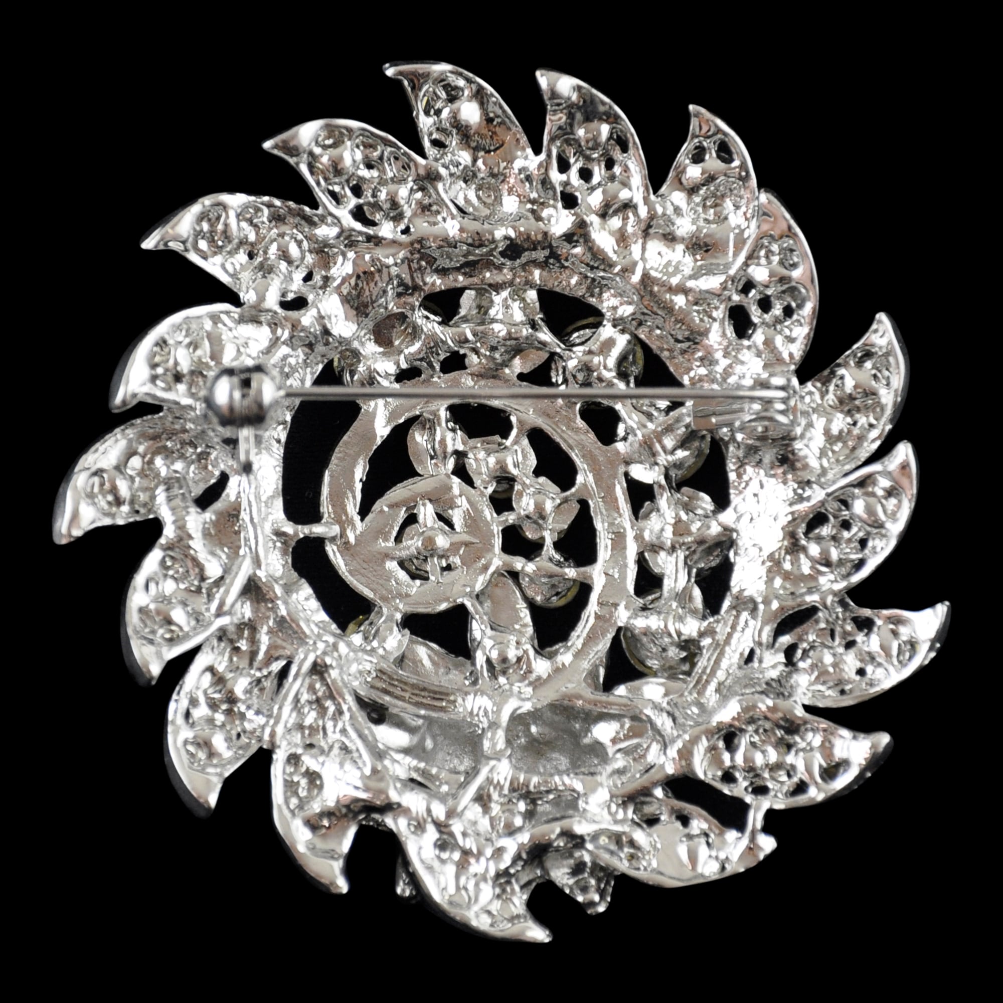 Belagio Enterprises- Rhinestone Brooch - 2 1/2" W x 2 1/2" L - BW-137
