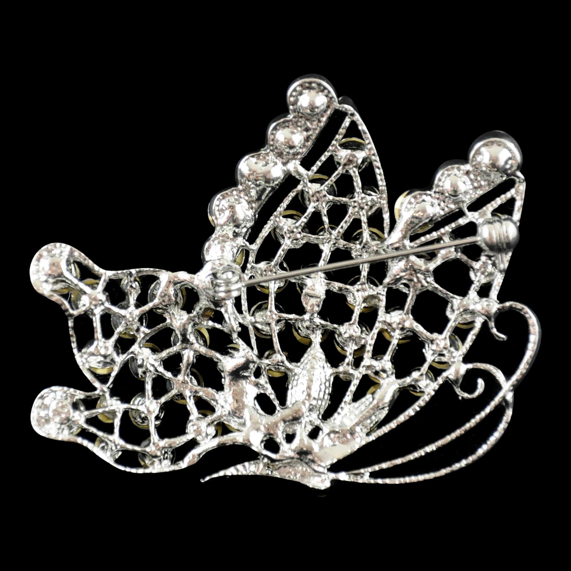 Belagio Enterprises -  Rhinestone Brooch - 2 1/2" W x 2 1/2" L - BW-138