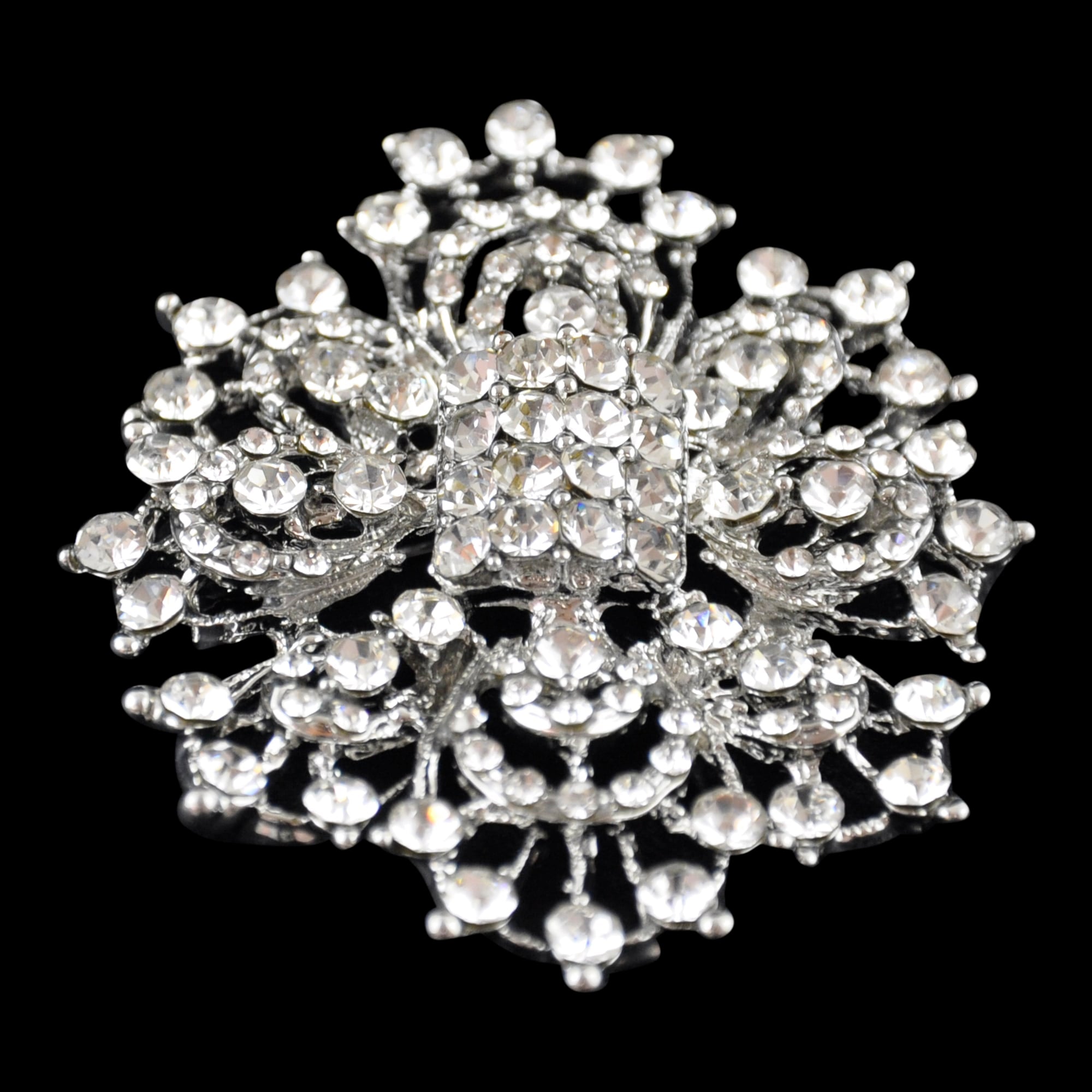 Belagio Enterprises -  Rhinestone Brooch - 2 1/2" W x 3" L - BW-140