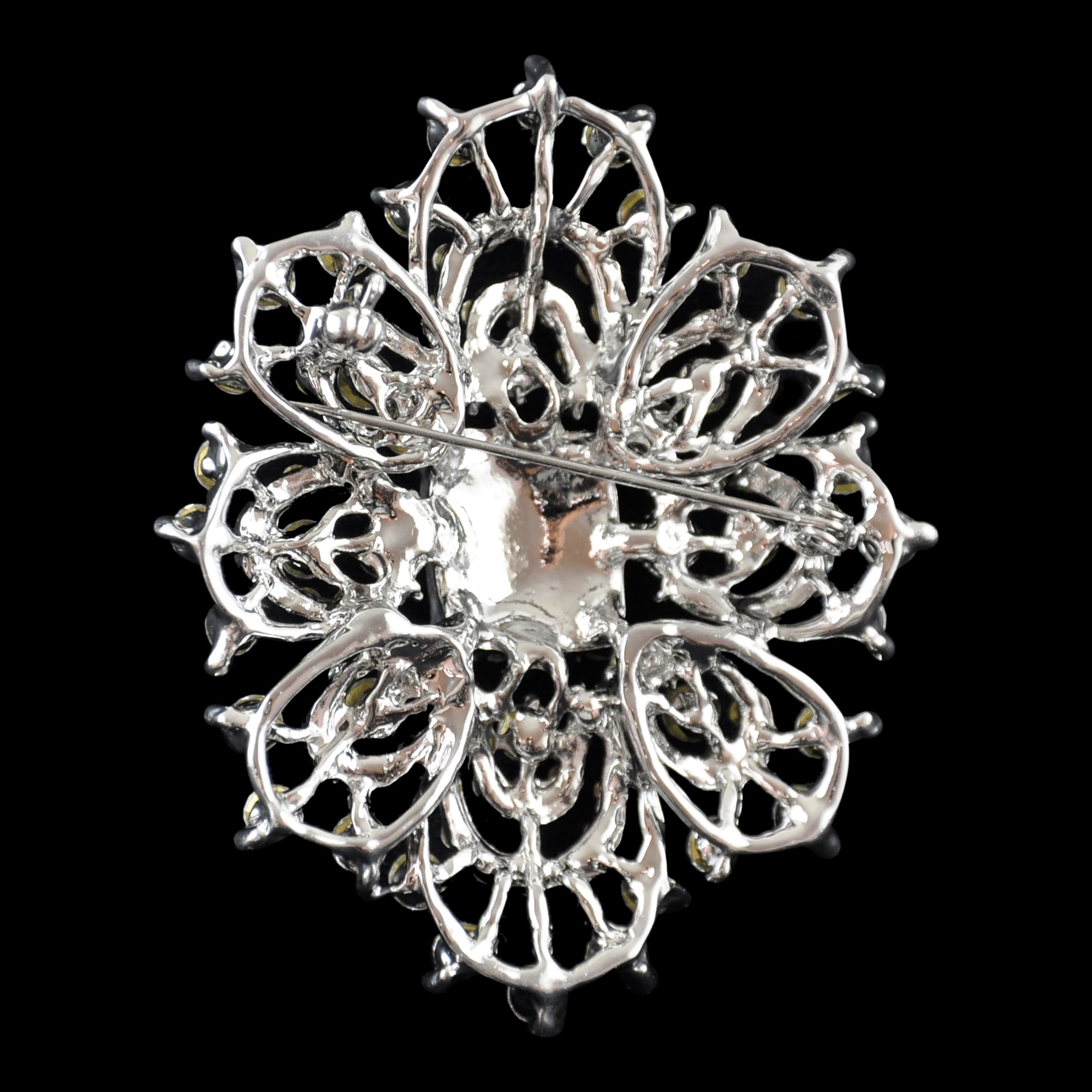 Belagio Enterprises -  Rhinestone Brooch - 2 1/2" W x 3" L - BW-140