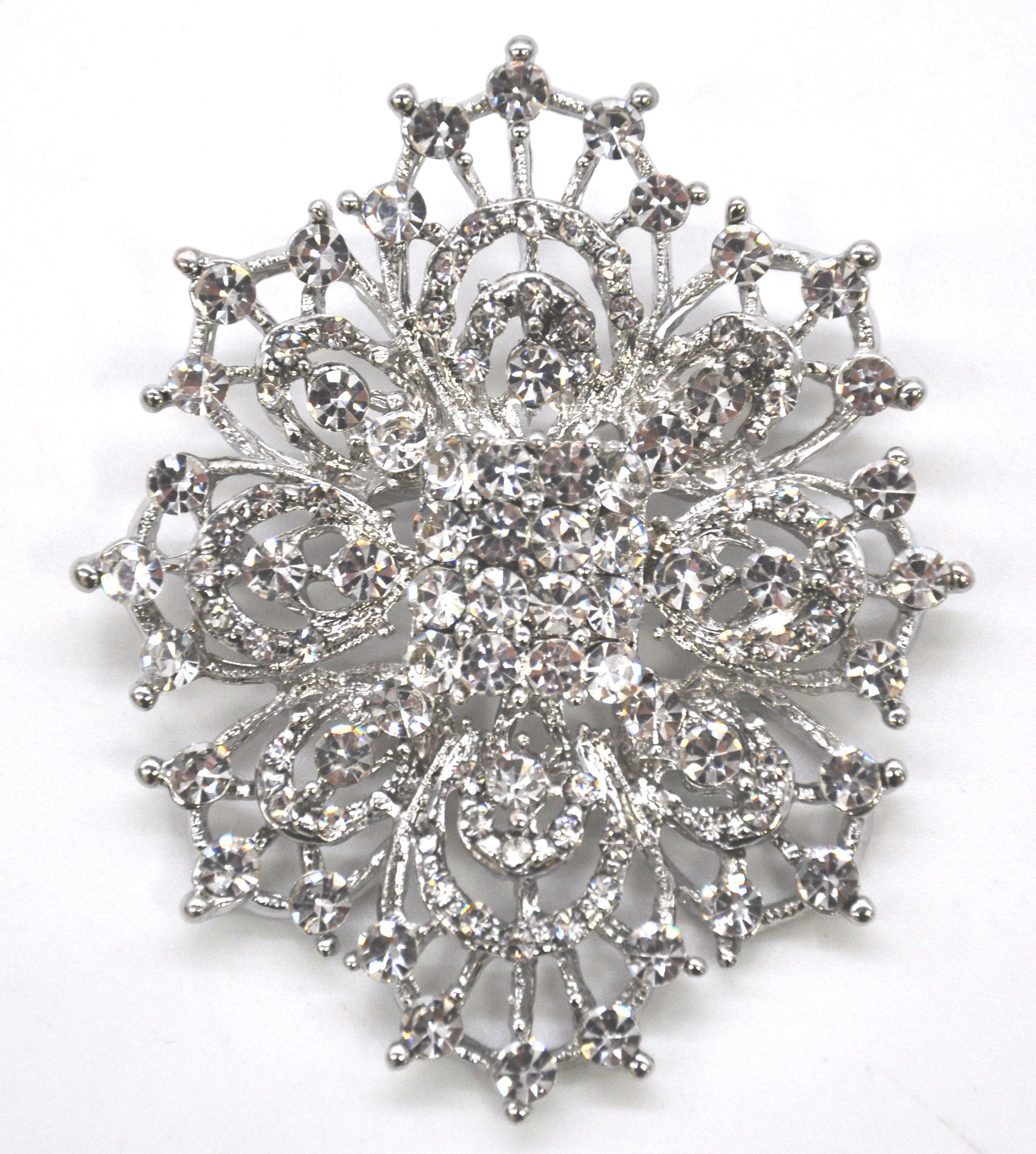 Belagio Enterprises -  Rhinestone Brooch - 2 1/2" W x 3" L - BW-140