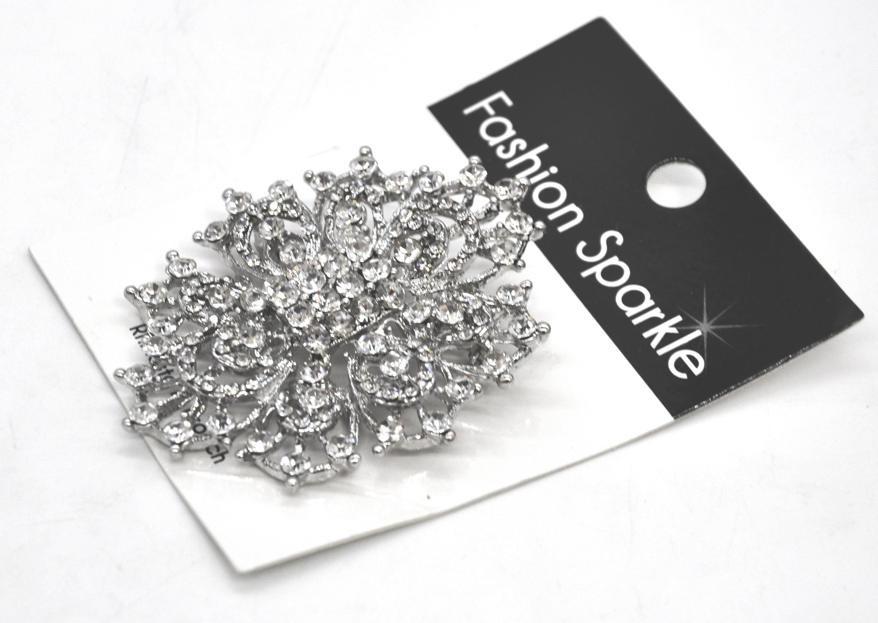 Belagio Enterprises -  Rhinestone Brooch - 2 1/2" W x 3" L - BW-140