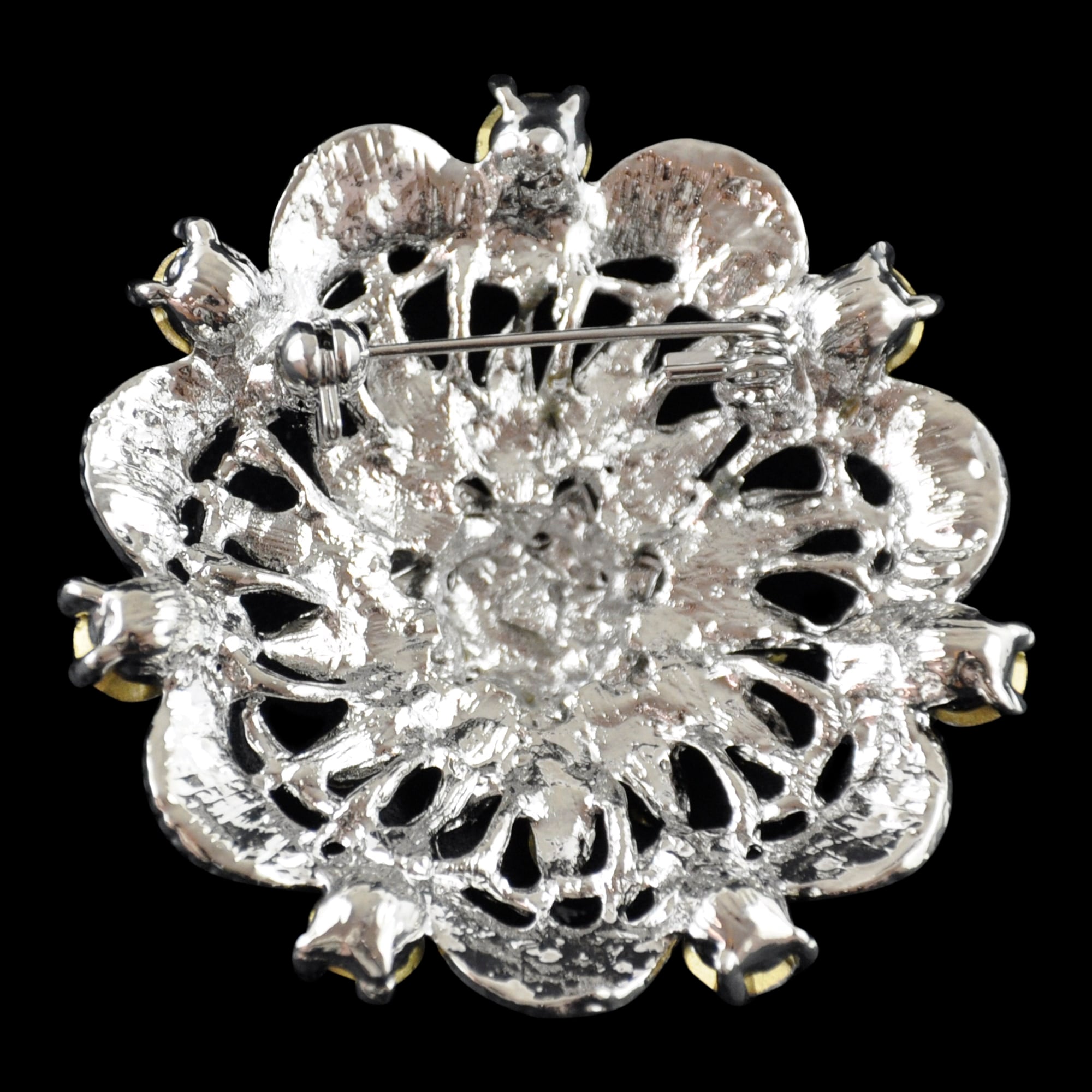Belagio Enterprises -  Rhinestone Brooch - 2" W x 2" L - BW-136