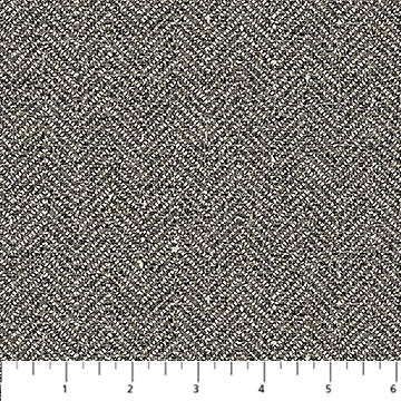 Black Chevron Haberdashery Flannel Fabric per Yard