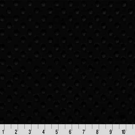Black Cuddle Dimple Fabric per yard