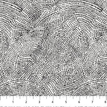 Black Texture Ink and Earth Cotton 44"/45" Fabric Per Yard