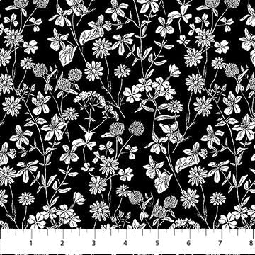 Black/White 28527-99 Nature's Sketchbook Cotton 44"/45" Fabric Per Yard