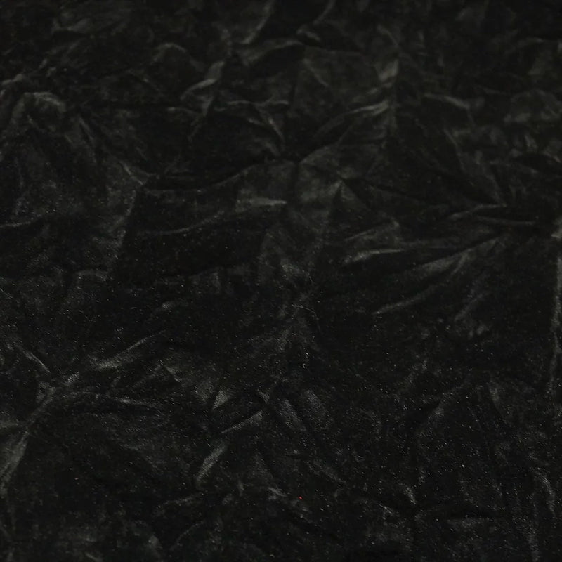 Black Crushed Velvet Flocking Fabric