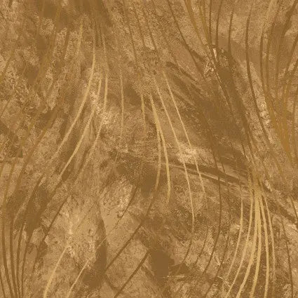 Brown Tan Go With The Flow Cotton Wideback Fabric per yard