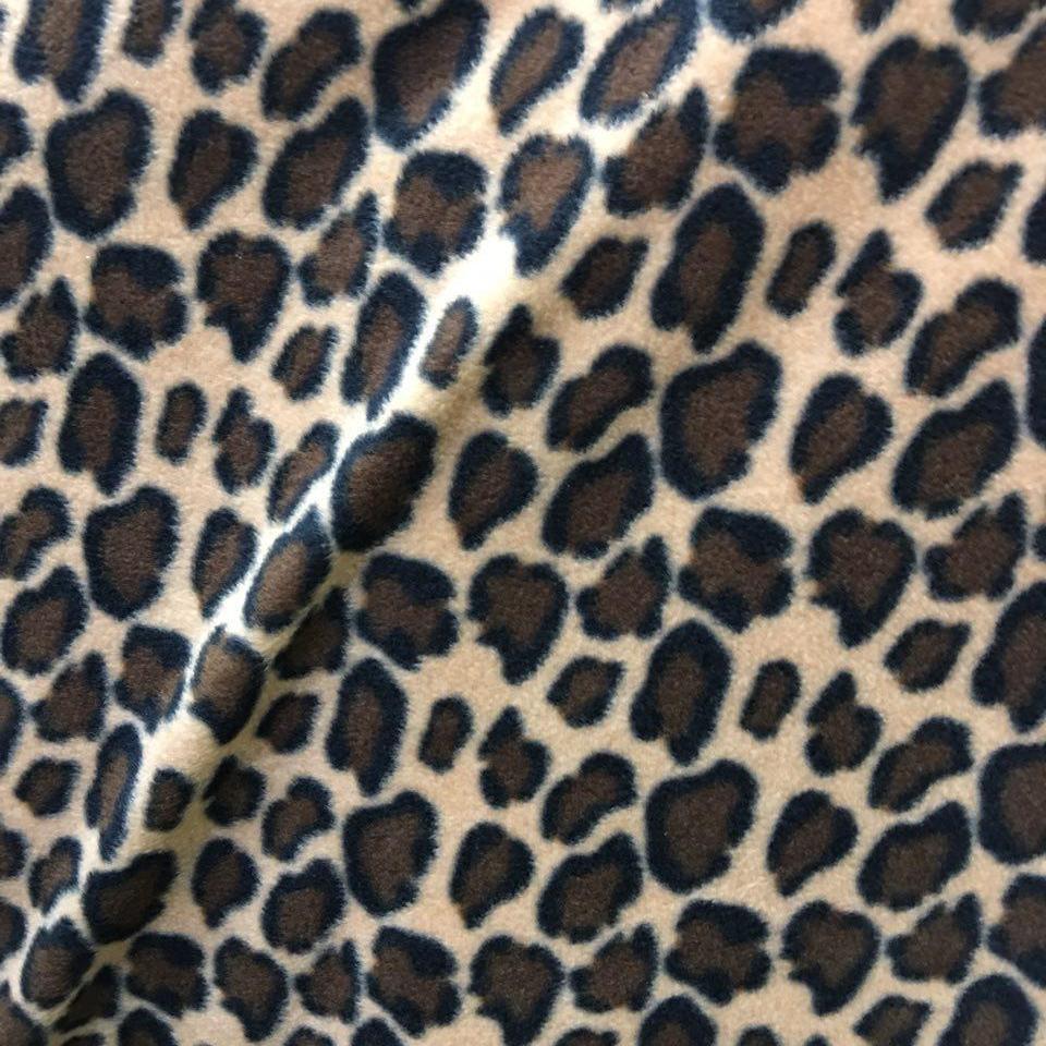 Leopard Print Fleece Fabric | Spandex Palace