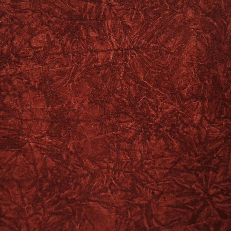 Burgundy Crushed Velvet Flocking Fabric