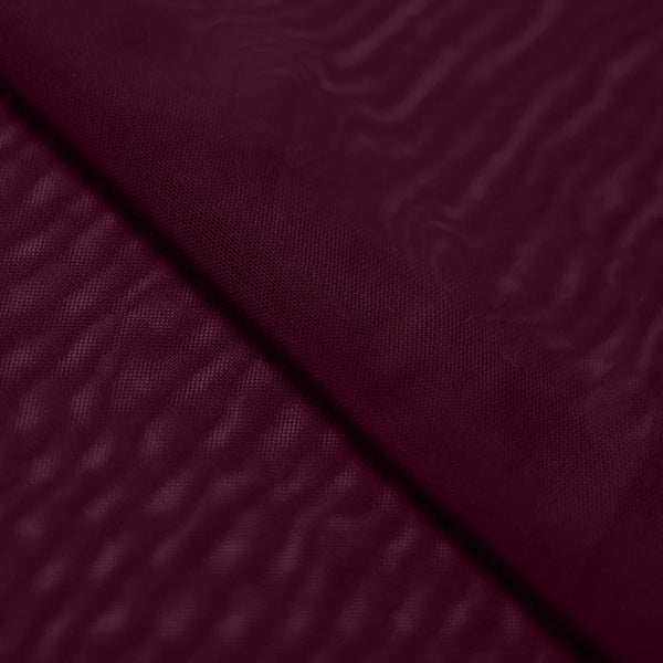 Burgundy Power Mesh Nylon Spandex Fabric