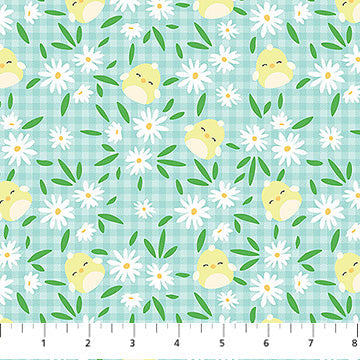 Chick In Daisies Springtime Squishmallows Cotton 44"/45" Fabric Per Yard