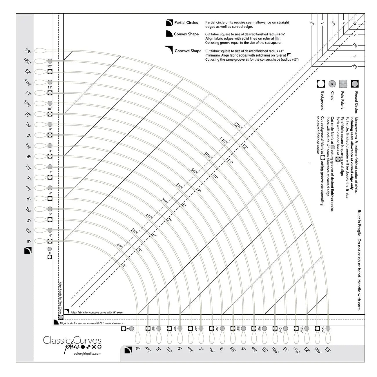Card Center Ruler Checker Classic Curves Plus Ruler