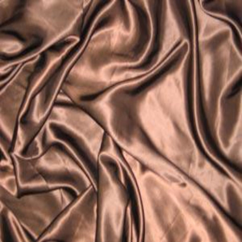 Cocoa Brown Silk Charmeuse Fabric