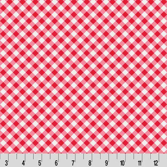 Cottage Rose Lane Gingham Quilting Cuddle Candy Apple Fabric per yard